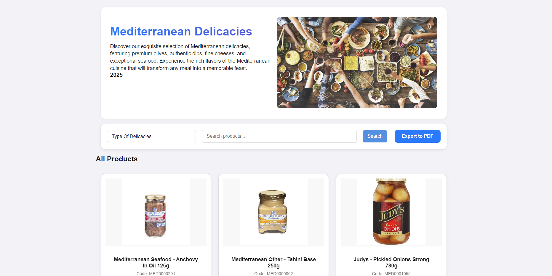 Medi Deli Export to PDF